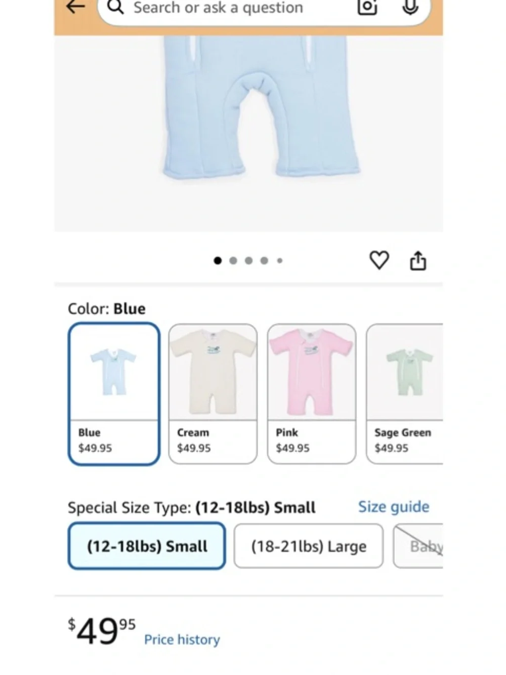 Magic Sleepsuit Infant Sleep Sack - Light Blue